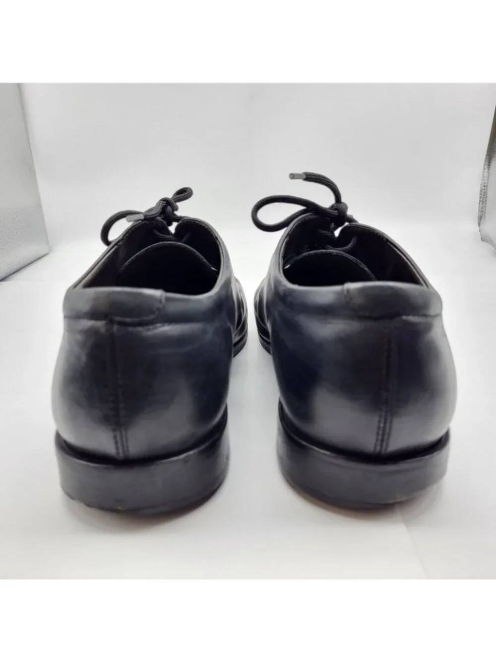 ECCO Men's Black Leather Derby Dress Shoes Square Toe Lace-Up EU 45 11